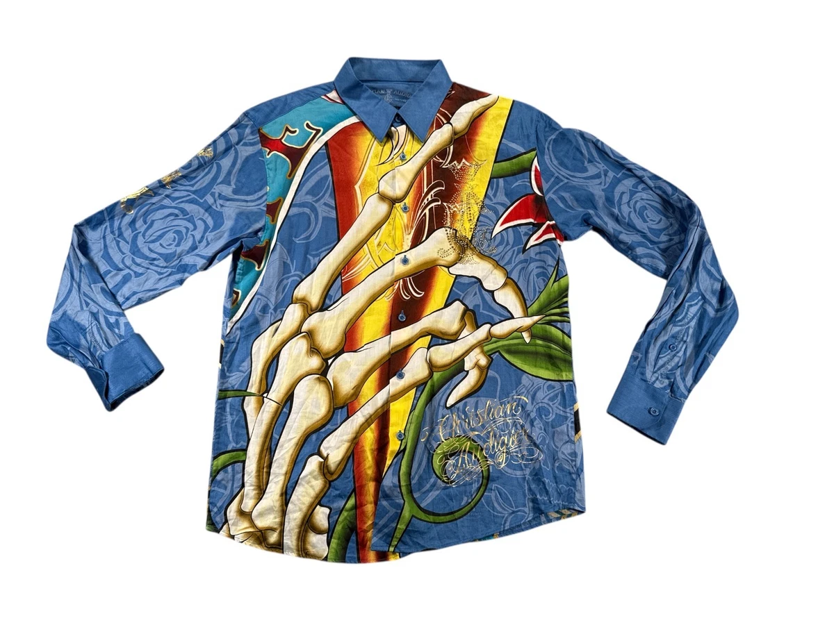 Christian Audigier Cotton Long Sleeve T-Shirts for Men for sale | eBay