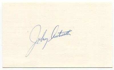 Johnny Antonelli Signed 3x5 Index Card Autographed Boston Braves 6x All-Star - Image 1 of 2
