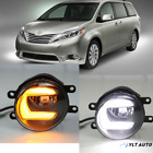 Fit Toyota Highlander Camry Corolla Front Bumper LED Front Fog Lights W/wiring