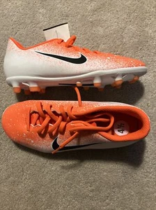 Boys Youth Nike Mercurial Soccer Cleats Shoes 4.5Y Vapor Academy White Orange - Picture 1 of 7