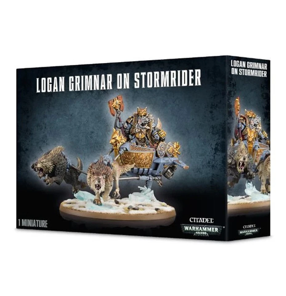 Warhammer 40k Space Wolves Logan Grimnar on Stormrider NEW in BOX OOP oldversion - Image 1 of 1