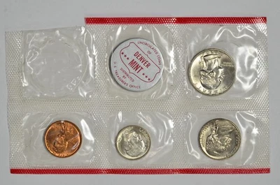 1959 D BU Juego de monedas de Estados Unidos 1C 5C 10C 25C en celofán como nuevo Foto 1 de 3