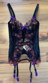 NWT Agent Provocateur Zuri Basque Corset 34D Black $790 Runway Lingerie