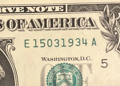 3/15/1934 Birthday / Anniversary Date Note March 15th 1934 $1 One Dollar Bill - Image 1 of 4