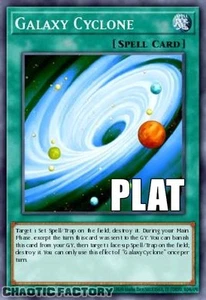 YUGIOH RA04-EN250 Galaxy Cyclone Platinum Secret Rare 1st Edition NM - Picture 1 of 1