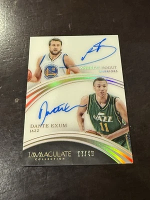 Andrew Bogut Dante Exum 2015 Colección Inmaculada Autógrafo #17/49 Foto 1 de 2