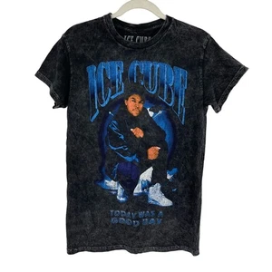 Officially Licensed Ice Cube Today Was A Good Day T-Shirt Black Acid Wash Small - Picture 1 of 5