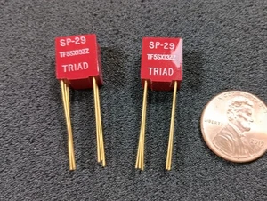 Qty 2: TRIAD Audio Transformer SP-29 Pri =10KCT Sec = 500CT Gold Leads NOS - Picture 1 of 6