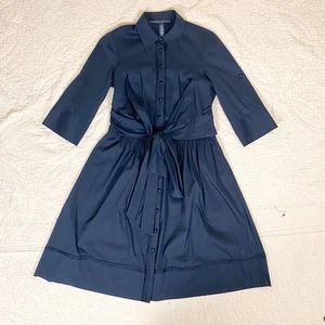 Vestido camisero Robert Rodriguez midi con botones para mujer 4 formales trabajo preppy - Imagen 1 de 6