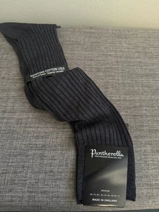 NWT Men’s Pantherella Danvers Grey Egyptian Cotton Socks Medium 8.5-11 - Picture 1 of 6