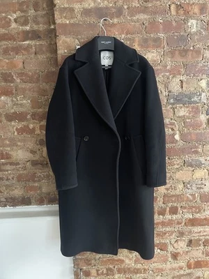 Abrigo de lana COS Manteco negro XS Foto 1 de 4