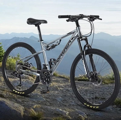 Bicicleta de montaña 26 pulgadas MTB doble amortiguador bicicleta todoterreno velocidad variable Foto 1 de 4