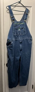 Liberty Men's Blue Carpenter Denim Overalls 100% Cotton Size 42x25 Short Legs - Picture 1 of 9