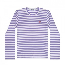 cdg tee striped