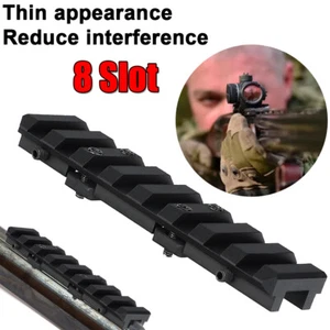 8Slot Tactical Rifle Shotgun Ventilated Rib 20mm Picatinny Rail Scope Mount Base - Picture 1 of 12