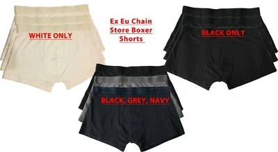 Ex Eu Chain Store Boxer Shorts Cotton Rich Underwear Hipster S-3XL, Pack of 3