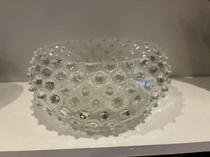 Large Clear Hobnail Glass Bowl - Picture 1 of 4