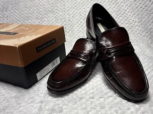 Florsheim Como Loafers Slip On Dress Shoes Black Cherry (Brown) Size 8 D NWB - Picture 1 of 11