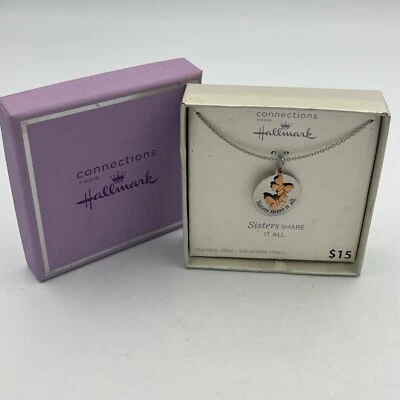 HALLMARK Connections "Sisters Share it All" 18 Inch Adjustable Necklace - Image 1 of 4