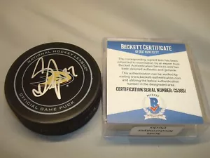 Scott Niedermayer Signed Ducks Official Game Hockey Puck Beckett BAS COA 1A - Picture 1 of 3