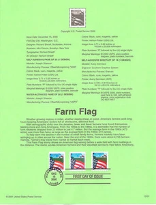 #0101 (34c) Flag & Farm (3) #3448-3450 Souvenir Page - Picture 1 of 1