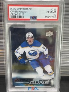 Owen Power CLEAR CUT PSA 10 Young Guns Rookie RC Sabres Upper Deck Series 1 2022