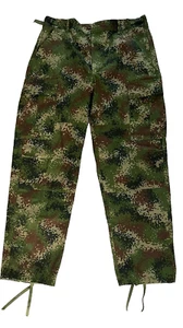 Las Juanas Combat BDU Trousers Mens Button Fly Green Camo W87 - Picture 1 of 20