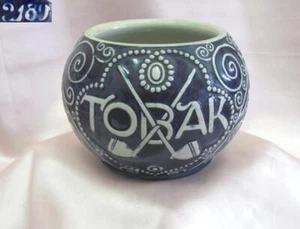 VINTAGE POTTERY PORCELAIN TOBAK BOWL LIMITED SERIES MARKED  - Picture 1 of 12