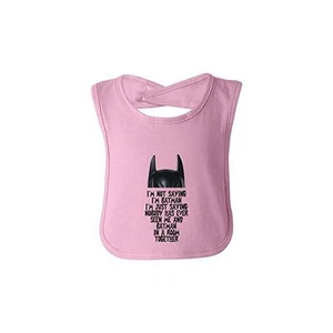  Beegeetees I'm Not Saying I'm Batman Infant Toddler Superhero Bib Funny Baby S - Picture 1 of 1