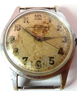 VINTAGE SWISS 1950s CROTON NIVADA GRENCHEN AUTOMATIC E3SE 02520 WRISTWATCH RUN # - Picture 1 of 8