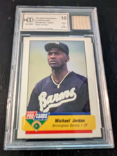 MICHAEL JORDAN EARLY ROOKIE  1994 BIRMINGHAM BARONS GAME USED BAT GRADED BCCG 10