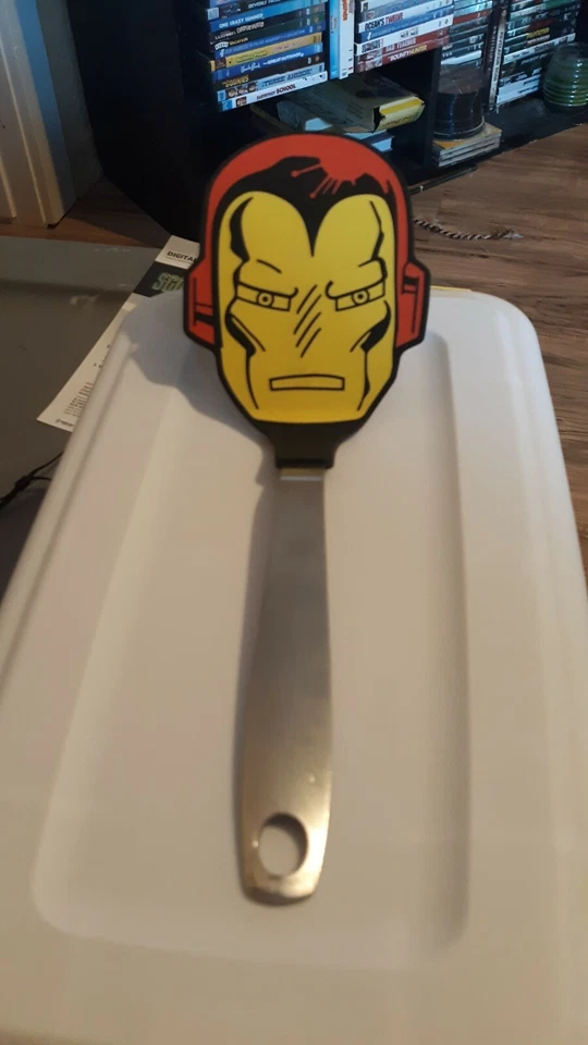 Amco Iron Man Spatula Stainless Steel Solid Silicone Marvel Red Yellow 11 3/4" - Image 1 of 1