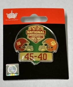 Alabama Crimson Tide Pin Vs Clemson Tigers National Champions Lapel Pin - Picture 1 of 2