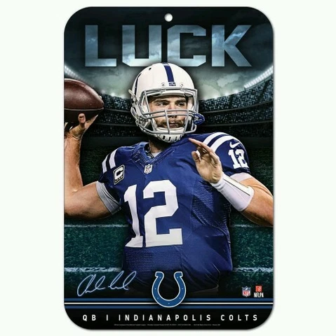 ANDREW LUCK INDIANAPOLIS COLTS 11"X17" PLASTIC SIGN DURABLE POSTER Cover