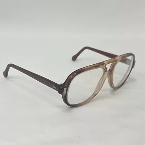 VINTAGE AMERICAN OPTICAL AO FLEX FIT 5 3/4 S Z87 BROWN AVIATOR SAFETY EYEGLASSES - Picture 1 of 11
