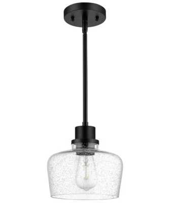 Emak Lighting Modern Farmhouse Kitchen Pendant Fixture Black/Seed - Image 1 of 4