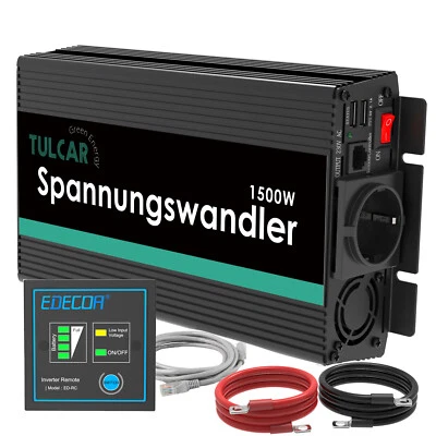 Spannungswandler 1500W 3000 Watt 12V 230V Wechselrichter Softstart CE Inverter
