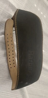 "Cinturón trasero de levantamiento de pesas eléctrico para gimnasio de cuero genuino Harbinger talla L 35""" Foto 1 de 4