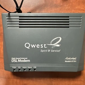 ACTIONTEC GT701 QWEST DSL MODEM - Picture 1 of 3