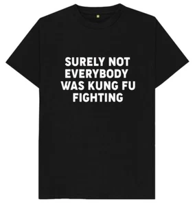 Surely Not Everybody Was Kung Fu Fighting Funny T Shirt - Picture 1 of 3