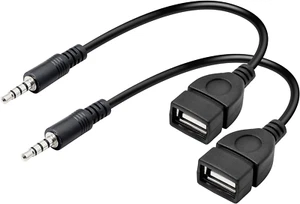 AUX to USB Adapter 3.5Mm Male Audio Jack Plug to USB 2.0 Female Converter MP3 Fo - Picture 1 of 12