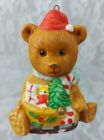 Kurt Adler Santa's World Christmas Teddy Bear Tree Ornament 3.5" Ceramic Doll
