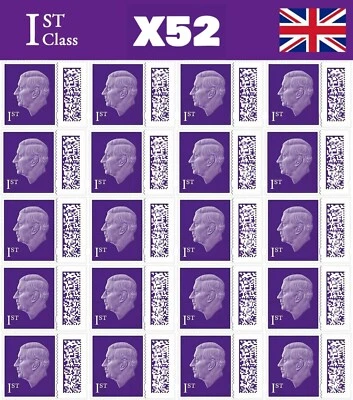 Origional 1st Class Stamps x52 Royal Mail Barcoded First Class SAME DAY DISPATCH - Image 1 of 4