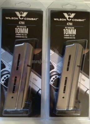 Lot of 2 - Wilson Combat 1911 Full Size 10mm 9 Round Magazine 47NX - FACTORY NEW