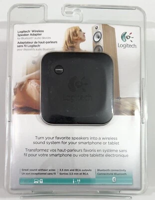 Logitech Wireless Bluetooth Speaker Adapter Black NEW - Image 1 of 3