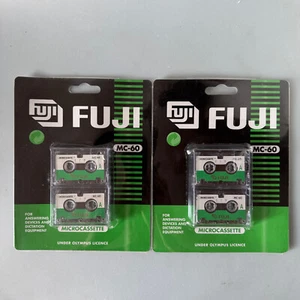 4x FUJI MC-60 Minutes Microcassette Audio Tape Answering Machine Dictation - NEW - Picture 1 of 2
