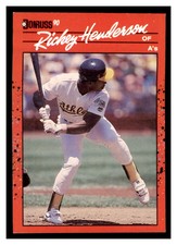 1990 Donruss #304 RICKEY HENDERSON Oakland Athletics ~G4G