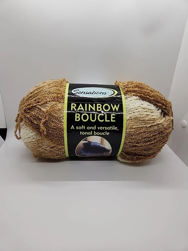 Hilo Sensations Rainbow Boucle camel suave crema bronceado marrón Foto 1 de 4