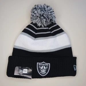New Era Las Vegas Raiders Hat Cap Beanie Knit Pom Cuff NFL OSFM - Picture 1 of 9
