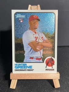 Topps Heritage Hunter Greene 2022 refractor cromado/999 RC ROJOS RARO SSP - Imagen 1 de 2